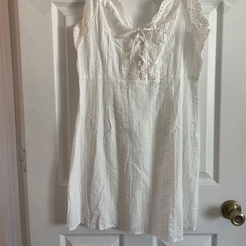 White sundress spaghetti strap large